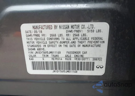 2018 Infiniti Q50 3.0T Sport from USA, damaged, VIN JN1EV7AR5JM611149